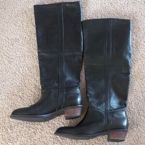 Farylrobin Black Knee High Boots